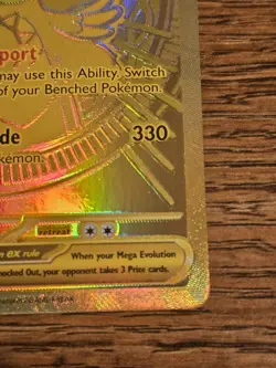 Pokemon gold Mega Dragonite EX Full Art Holo ASCEN 295/217 370 HP English - Image 4
