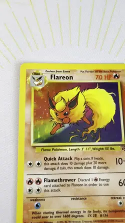 Pokemon Flareon Jungle Holo Rare 3/64 Wizards of the Coast LP ✨🔥 - Image 2