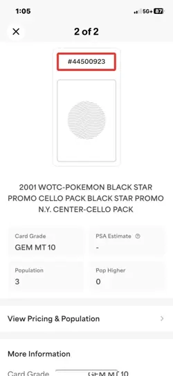 2001 Pokemon Center NY Black Star Promo 40 PSA 10 (Sealed) Pop 3 - Image 4