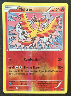 Moltres 9/124 (LP) Reverse Holo Rare XY Fates Collide - Image 1