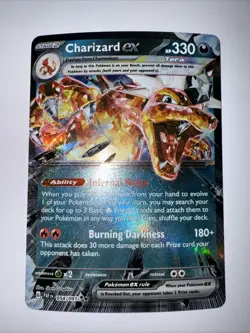 Pokemon TCG - Charizard ex 054/091 Double Rare - S&V Paldean Fates - NM - Image 1