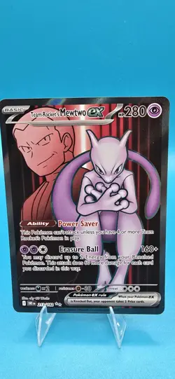 Pokemon Team Rocket's Mewtwo EX Sv10 Ultra Rare Holo 213/182 280 HP - Image 1
