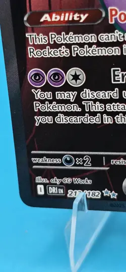 Pokemon Team Rocket's Mewtwo EX Sv10 Ultra Rare Holo 213/182 280 HP - Image 5