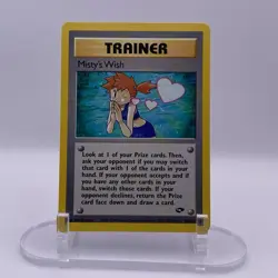Misty's Wish 108/132 Gym Challenge NM/LP Rare WOTC Pokemon TCG Vintage Single - Image 1