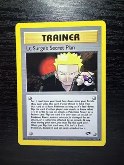 Pokemon Lt. Surge's Secret Plan Rare Gym Challenge 107/132 LP - Image 1