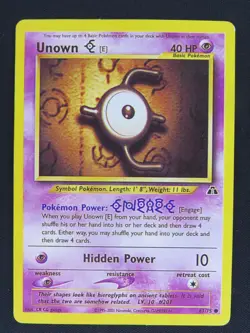 Unown [E] 67/75 Common Neo Discovery Pokemon LP - Image 1