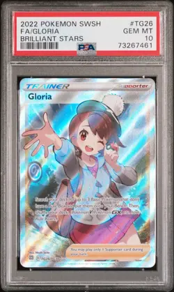 2022 Pokemon SWSH Brilliant Stars #TG26 Full Art Gloria Trainer PSA 10 Gem Mint - Image 1