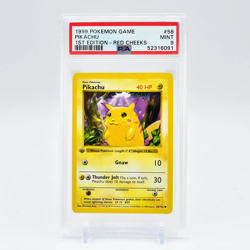 Pikachu - 58/102 RED CHEEKS PSA 9 1st EDITION Base Set Pokemon - MINT - Image 1