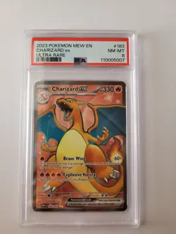 Charizard ex 183/165 Ultra Rare PSA 8 - 2023 Pokemon 151 (5007) - Image 1