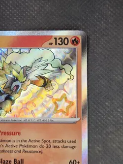 Pokemon Entei 112/091 Shiny Rare Holo SV: Paldean Fates English TCG Legend LP+ - Image 4