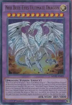Yugioh! LP Neo Blue-Eyes Ultimate Dragon - MVP1-EN001 - Ultra Rare - 1st Edition - Image 1