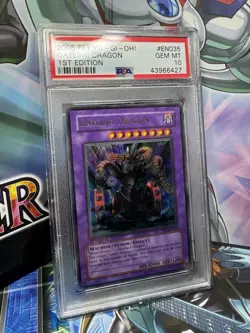 PSA 10 yu-gi-oh! Flaming Eternity FET-EN035 Gatling Dragon 1st Edition - Image 2