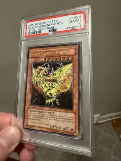 PSA 10 yu-gi-oh! FET-EN005 Sacred Phoenix Of Nephthys Ultimate Rare 1st Edition - Image 3