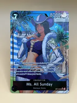 One Piece ~ Ms. All Sunday OP14-084 SR Alt Art ~ The Azure Sea’s Seven ENG : NM - Image 1