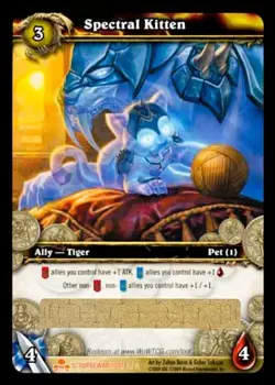 WoW TCG Loot Card - Spectral Kitten - Unused/Unscratched - Image 1
