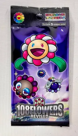 Takashi Murakami 108 Flowers Revised English Ver. Kaikai kiki Card 58 packs - Image 2
