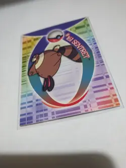 Topps Pokemon Johto Series 1 Sentret #161 sticker chase card 10 of 62 Glossy - Image 2