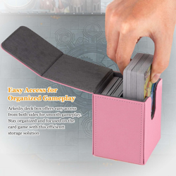 Card Deck Box, 110+ Storage MTG Deck Box with 50 Pcs Card Sleeve, Collectible Tr - Image 4