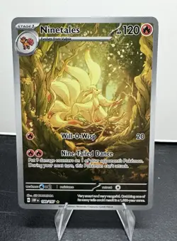 Pokemon TCG Ninetales Illustration Rare Holo Obsidian Flames 199/197 120 HP EN - Image 1
