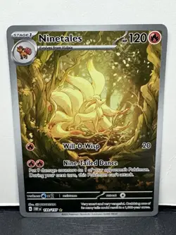 Pokemon TCG Ninetales Illustration Rare Holo Obsidian Flames 199/197 120 HP EN - Image 2