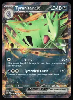 Tyranitar ex 064/131/131 Holo SV: Prismatic Evolutions Pokemon Holo NM - Image 1