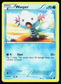 Wooper 21/116 Common Plasma Freeze Pokemon LP - Image 1
