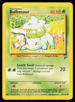 BULBASAUR 67/130 COMMON BASE SET 2 VINTAGE POKEMON LP - Image 1