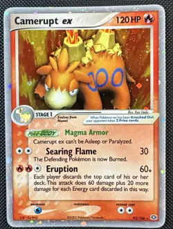 Pokemon Camerupt ex 92/106 EX Emerald Holo Rare 2005 English - Image 3