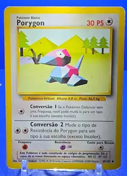 Porygon 039/102 Pokemon Base Set Regular Spanish MP - Image 1