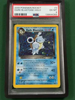 PSA 6 Dark Blastoise 3/82 Holo Vintage 2000 Team Rocket Pokemon TCG - Image 1