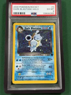 PSA 6 Dark Blastoise 3/82 Holo Vintage 2000 Team Rocket Pokemon TCG - Image 3