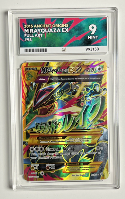 Pokemon TCG M Rayquaza EX 98/98 Ancient Origins 2015 Full Art Graded Ace 9 Mint - Image 1