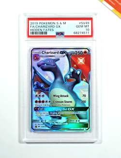 Pokemon PSA 10 Charizard GX #SV49 Full Art Hidden Fates 2019 English - Image 1