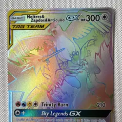 Pokemon TCG Moltres & Zapdos & Articuno GX Hidden Fates 69/68 - Image 3
