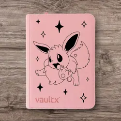 Vault X - 9 Pocket eXo-Tec Zip Binder Folder - Pink Pokemon Eevee - Image 1