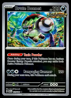 Brute Bonnet 123/182 Rare Paradox Rift Pokemon Reverse Holo NM - Image 1
