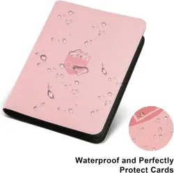 Stylish 1024 Card Trading Binder with Waterproof Pink PU Cover & Zipper Closure - Image 4
