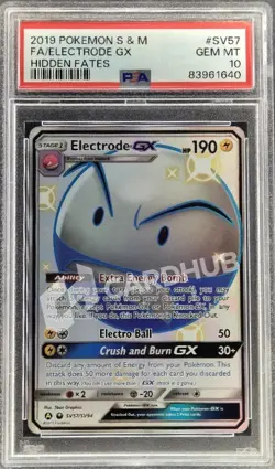 CARTA POKEMON ELECTRODE GX SV57 HIDDEN FATES ENG PSA 10 TCG CARD - Image 1