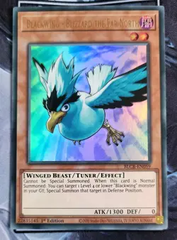 BLCR-EN059 - Blackwing - Blizzard the Far North - Ultra Rare - 1st Ed - YuGiOh - Image 1