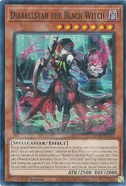 Yugioh - Diabellstar the Black Witch - 1st Edition Super Rare NM - Free Holo - Image 1