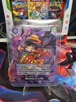 Bandai One Piece CCG Full Art Foil SP Monkey.D.Luffy ST26-005 7000 Power Card - Image 1