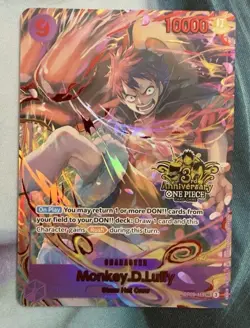 NM Monkey.D.Luffy (Japanese 3rd Anniversary Set Promo) OP09-119 English OPCG - Image 1