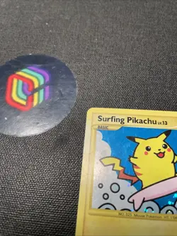 [LP]Pokemon TCG Surfing Pikachu 114/111 Rising Rivals 2009 Holo Secret Rare - Image 5