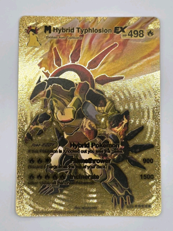 Pokemon M Hybrid Typhlosion EX Gold Foil Fan Art Collector Card - Image 1