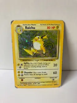 Raichu 14/102 Base Set Holo Rare Pokemon Card WOTC 1999 HP - Image 1