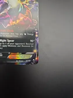 Pokemon TCG Darkrai EX Ultra Rare Holo Card 63/108 B&W Dark Explorers - Image 3