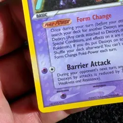 Deoxys 18/107 Defense Forme EX Deoxys Pokemon Card Reverse Holo Foil Rare HP - Image 5