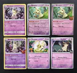 6x Mimikyu Pokemon Species Collection W/ Holos Pokemon Card Lot - Image 1