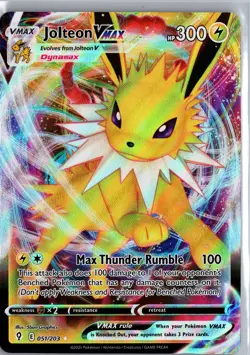 Jolteon VMAX - 051/203 Evolving Skies - Pokemon Card LP - Image 1