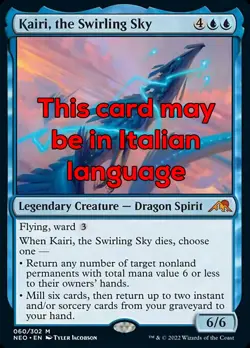 MTG KAIRI, THE SWIRLING SKY EXC - KAIRI, IL CIELO TURBINANTE - NEO - MAGIC - Image 1
